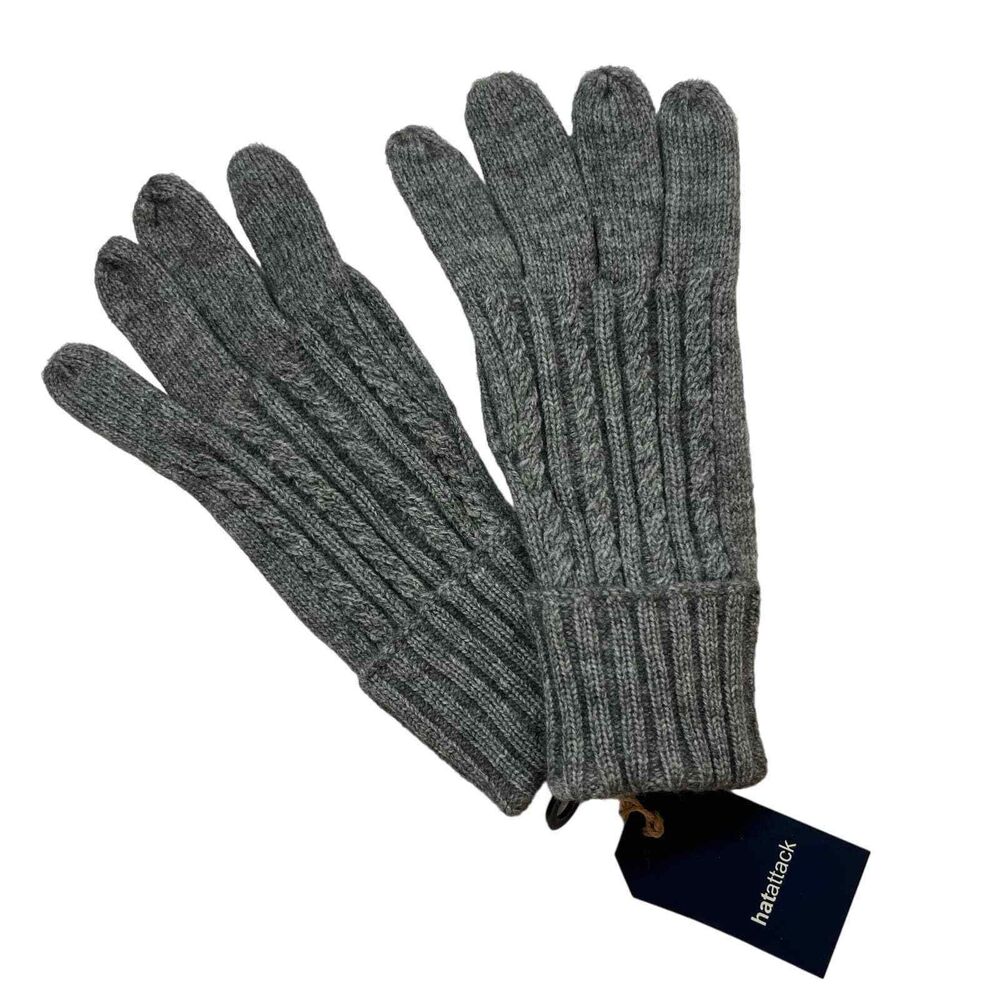 Hat Attack Cable Knit Touch Screen Glove New Charcoal